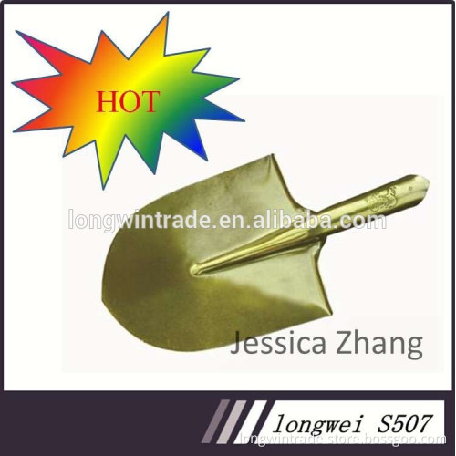 farm gold steel shovel head in gardens of hand tools